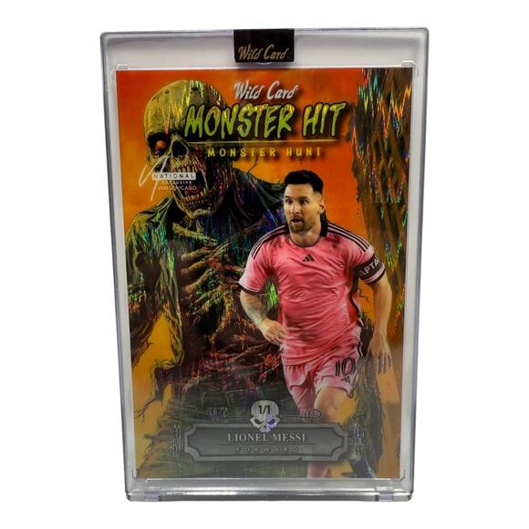 Lionel Messi 2025 Wild Card Mammoth Monster Hunt Hit Skelton 1/1 - Picture 1 of 2